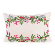 Candlelight Holly & Berries Cream Cushion Candlelight Holly & Berries Cream Cushion