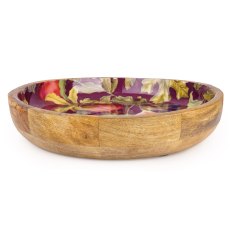 Candlelight Fig & Pomegranate Mango Wood Bowl