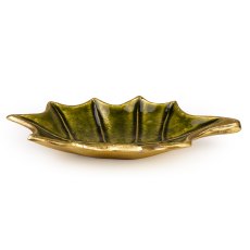 Candlelight Fig & Pomegranate Metal Leaf Bowl