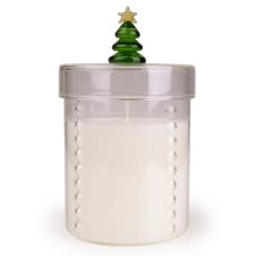 Candlelight Glass Christmas Tree Lidded Candle Candlelight Glass Christmas Tree Lidded Candle