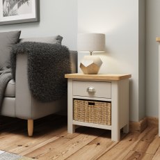 Hastings Editions 1 Drawer 1 Basket Unit in Stone