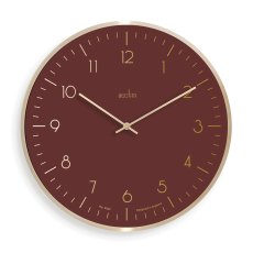 Acctim Marina 30cm Metal Wall Clock Malbec & Gold Acctim Marina 30cm Metal Wall Clock Malbec & Gold