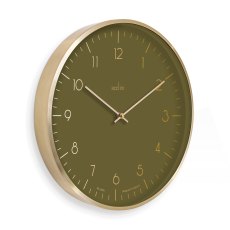 Acctim Marina 30cm Wall Clock Hunter Green & Gold Acctim Marina 30cm Wall Clock Hunter Green & Gold