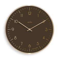 Acctim Marina 30cm Metal Wall Clock Chocolate & Gold Acctim Marina 30cm Metal Wall Clock Chocolate & Gold