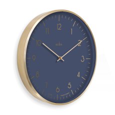 Acctim Marina 30cm Metal Wall Clock Navy & Gold Acctim Marina 30cm Metal Wall Clock Navy & Gold