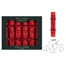 Harvey & Mason Exquisite Red Flock Box of 6 Crackers Harvey & Mason Exquisite Red Flock Box of 6 Crackers