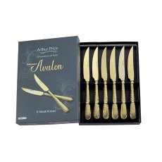 Arthur Price Avalon Champagne 6 Steak Knives Arthur Price Avalon Champagne 6 Steak Knives