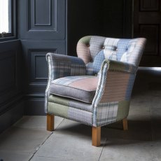 Vintage Sofa Company Dean Button Back Chair in Patchwork Vintage Sofa Company Dean Button Back Chair in Patchwork