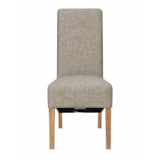 Scroll Back Dining Chair in Taupe Scroll Back Dining Chair in Taupe