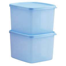 Tupperware Medium Freezable Stacking Square Set of 2 Tupperware Medium Freezable Stacking Square Set of 2