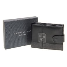 Joe Davies Equilibrium for Men RFID Wallet Black Grey