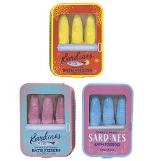 Joe Davies Bath and Body Sardine Tin Set of 3 Fizzers Assorted Designs Joe Davies Bath and Body Sardine Tin Set of 3 Fizzers Assorted Designs