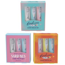 Joe Davies Bath and Body Sardine Set of 3 Hand Creams Assorted Designs Joe Davies Bath and Body Sardine Set of 3 Hand Creams Assorted Designs