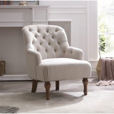 Timeless Accent Chair in Cream Linen Timeless Accent Chair in Cream Linen