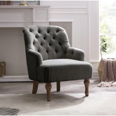 Tilly Accent Chair in Charcoal Linen Tilly Accent Chair in Charcoal Linen