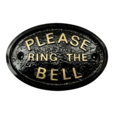 Quirky Barn Please Ring The Bell Cast Iron Plaque