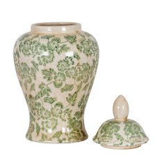 Hill Interiors Green Clover Ceramic Ginger Jar Hill Interiors Green Clover Ceramic Ginger Jar