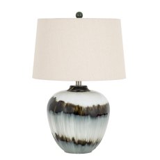 Hill Interiors Midnight Shadows Table Lamp With Linen Shade Hill Interiors Midnight Shadows Table Lamp With Linen Shade