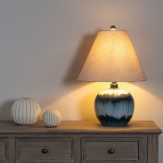 Hill Interiors Ocean Shadows Table Lamp With Linen Shade Hill Interiors Ocean Shadows Table Lamp With Linen Shade