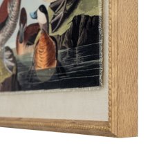 Hill Interiors Flora & Fauna Ducks On Linen In Beaded Frame Hill Interiors Flora & Fauna Ducks On Linen In Beaded Frame