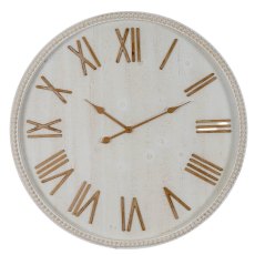 Hill Interiors Large Rustic White Clock In Beaded Frame Hill Interiors Large Rustic White Clock In Beaded Frame
