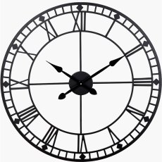 Pacific Black Metal Round Wall Clock Pacific Black Metal Round Wall Clock