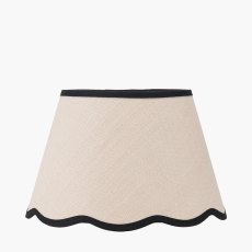 Pacific Tabitha Cream Jute Scallop Shade Black Binding Pacific Tabitha Cream Jute Scallop Shade Black Binding