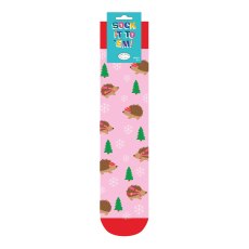 Otter House Festive Hedgehogs Socks Otter House Festive Hedgehogs Socks