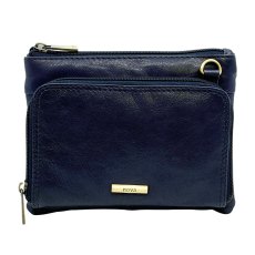 Nova Leathers Navy Small Organiser Pocket Bag Nova Leathers Navy Small Organiser Pocket Bag