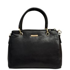 Nova Leathers Black Goat Leather Grab Bag