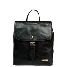 Nova Leathers Black Buckle Detail Backpack