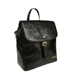 Nova Leathers Black Buckle Detail Backpack