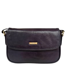 Nova Leathers Navy Half Flap Shoulder Bag