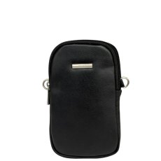 Nova Leathers Black Twin Zip Top Phone Bag Nova Leathers Black Twin Zip Top Phone Bag