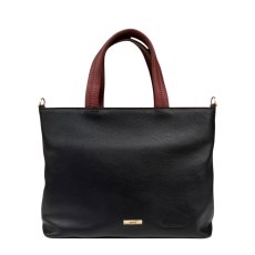 Nova Leathers Black Tan Medium Square Grab Bag Nova Leathers Black Tan Medium Square Grab Bag