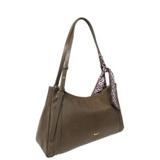 David Jones Mist Moss Leather Effect Slouchy Shoulder Bag David Jones Mist Moss Leather Effect Slouchy Shoulder Bag