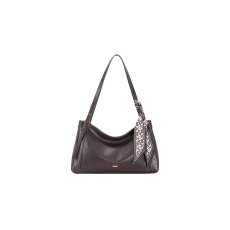 David Jones Wenge Wood Leather Effect Slouchy Shoulder Bag David Jones Wenge Wood Leather Effect Slouchy Shoulder Bag