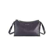 David Jones Black Leather Effect Triple Shoulder Bag