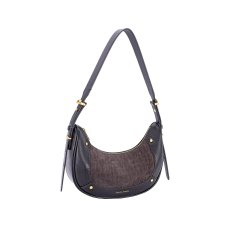 David Jones Black Small Monogram Scoop Shoulder Bag