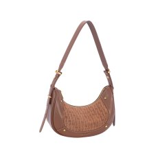 David Jones Red Mud Small Monogram Scoop Shoulder Bag David Jones Red Mud Small Monogram Scoop Shoulder Bag