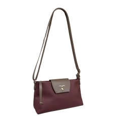 David Jones Windsor Wine Small Tab Over Shoulder Bag David Jones Windsor Wine Small Tab Over Shoulder Bag