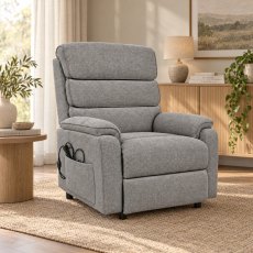 Hallie Lift & Tilt Recliner Chair in Grey Fabric Hallie Lift & Tilt Recliner Chair in Grey Fabric