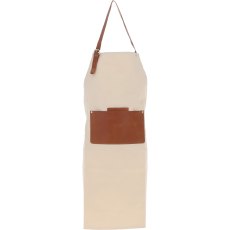 Ashwood Leather Fenland Canvas & Leather Apron Tan Cream Ashwood Leather Fenland Canvas & Leather Apron Tan Cream