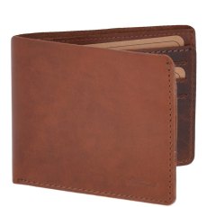 Ashwood Leather RFID Classic 8 Card Bill Fold Wallet Chestnut