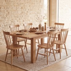 Hamilton Oak 1.3m Butterfly Extending Dining Table & 4 Chairs