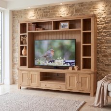 Hamilton Oak Extra Large TV Unit & Top