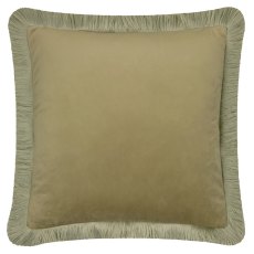 Furn Halo Fringed Velvet Cushion Sage & Green Furn Halo Fringed Velvet Cushion Sage & Green