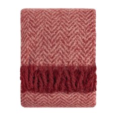 Furn Tweedie Throw Pink & Burgundy