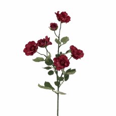 Floralsilk Mini Rose Spray Burgundy Floralsilk Mini Rose Spray Burgundy