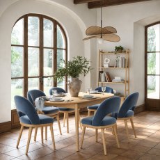 Kingsbridge Dining Chair in Smokey Blue Velvet Kingsbridge Dining Chair in Smokey Blue Velvet